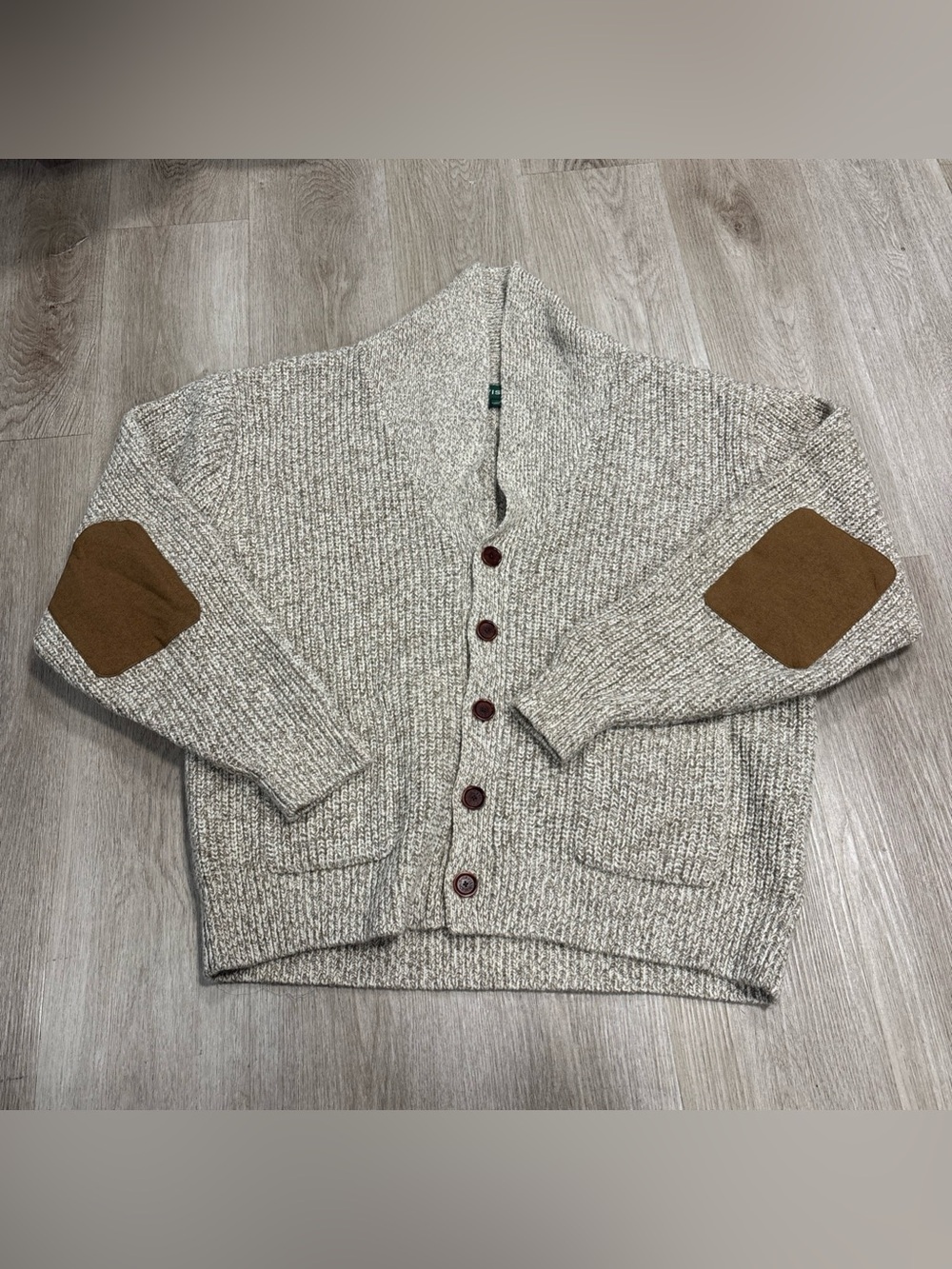 Orvis Mens XXL Shawl Collar Wool Blend Elbow Patch Cardigan Fisherman Grandpa